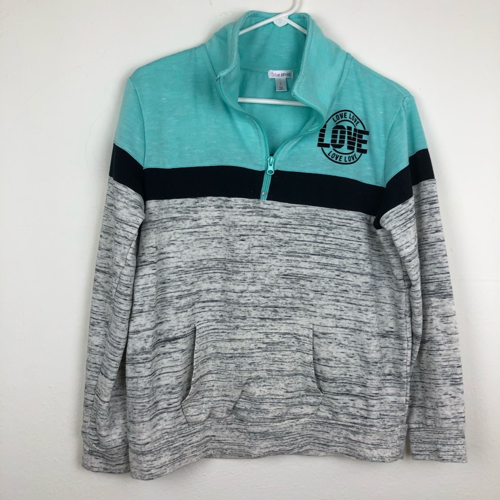Flirtitude Zip up sweatshirt with “Love” Print